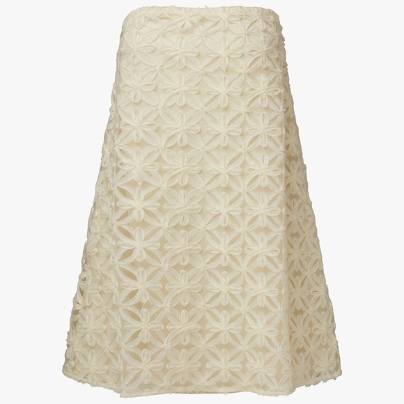 WeWoreWhat A-line Lace Mini Dress Ivory Size 8 - Picture 3 of 10